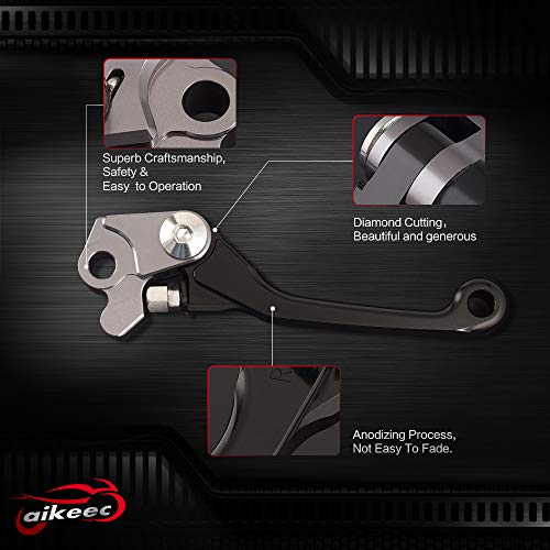image for aikeec Motorcycle CNC Brake and Clutch Levers Dirt Bike Pivot Brake Cl