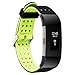 Lwsengme Silicone Bands Compatible with Fitbit Charge 2, 18mm Silicone Replacement Accessories Wrist Band with Adjustable Buckle Compatible with Fitbit Charge 2 HR.(Black/Fluorescent Yellow)