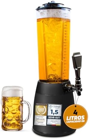 ® Dispensador de Cerveza 4 L con Grifo y Enfriador