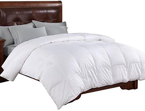 Peace nest Down Comforter All Season White Goose Down Comforter 600 Fill Power Down Fill, 100% Cotton Shell 300 Thread Count, Twin Size, White