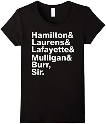 Women's Laurens Lafayette Mulligan Hamilton Burr Shirt Medium Black