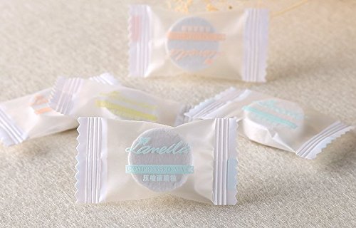 VNDEFUL 20 Pieces Compressed Disposable Facial Mask Grain Dry Sheet Mask Paper DIY Natural Face Cotton Mask