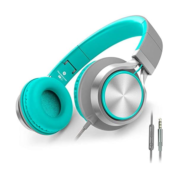 AILIHEN-C8-Headphones-with-Microphone-and-Volume-Control-Folding-Lightweight-Headset-Earphones-for-Cellphones-Tablets-Smartphones-Computer-PC-Mp34-Mint Ailihen C8 Headphones with Microphone and Volume Control Folding Lightweight Headset Earphones for Cellphones Tablets…