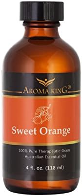 Sweet Orange Oil by Aroma King - Works Wonders as a Natural Acne Wash and Treatment and Full Body Moisturizer (4 Fl Oz)