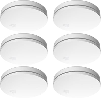 ELRO FS4610 6-Pack Ultra Thin Smoke Alarm 10 Year Battery EN14604 White