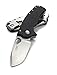 CRKT Batum EDC Folding Pocket Knife: Outdoor Everyday Carry, Satin Blade with Finger Choil, Thumb Slot Open, Frame Lock Stainless Handle, Reversible Pocket Clip 5453
