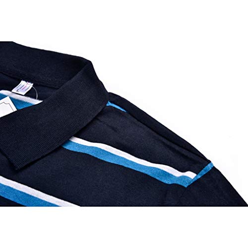 Dry fit Polo Shirts for Men Short Sleeve Regular Fit Striped Polo Shirt with Pocket Mens Casual Summer 2019 - Thumbnail 5