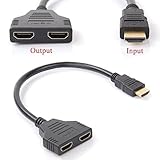 stank& 1080P HDMI Male to Dual HDMI Female 1 to 2 Way Splitter Cable Adapter Converter For DVD Players / PS3 / HDTV / STB and Most LCD Projectors