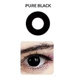 Women Blends Cosplay Eyes Materials Multicolor Cute Charm and Attractive Fashion Contact Lenses Cosmetic Makeup Eye Shadow (Black)