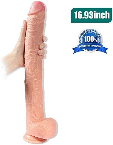 16.9 inches Lifelike Powerful Suction Cup Super Thick Giant Women's Toy Safe and Waterproof, Can Be Used Repeatedly - Hidden Packaging