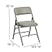 Flash Furniture HERCULES Series Curved Triple Braced & Double Hinged Gray Vinyl Metal Folding Chair