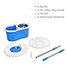 Hapinnex 360° Spin Magic Mop & Bucket Floor Cleaning System - Easy Stainless Steel Dryer Basket with 2 Washable Microfiber Mop Heads Refill
