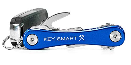 KeySmart Rugged - Multitool Key Holder for Keychain w/Bottle Opener and Pocket Clip, Key Organizer for Key Chain, EDC Keychains, Key Ring for Car Fobs Key Chains, Expandable (Up to 14 Keys, Blue) - Thumbnail 7