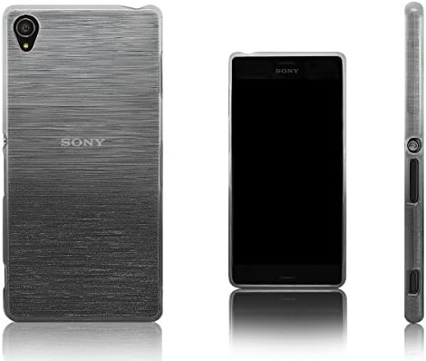 Xcessor Transition Flexible TPU Case with Gradient Silk Thread Texture for Sony Xperia Z3 - Transparent/Grey