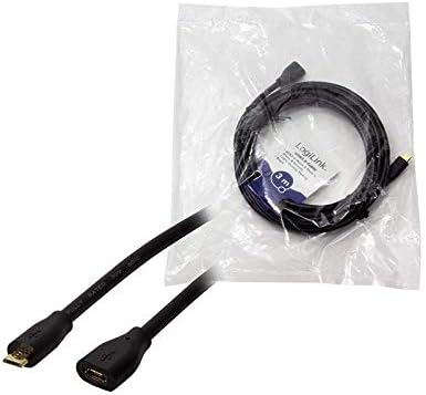 LogiLink CU0124 USB 2.0 Micro-B Extension Cable, Black, 3 m - Image 5