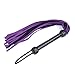 MAYS MSsmart (TM) Soft Genuine Suede Leather Floggers and Whips with Braided Handle Flogger Purple for Horse Riding