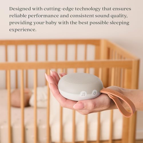 ergoPouch Drift Away White Noise Machine Taupe – Portable Sound Therapy for Baby & Adult, 7 Soothing Sounds, Rechargeable Battery, Adjustable Light - Home, Travel, and Registry Gift
