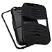 Reiko Silicon Case + Protector Cover for Blu life one L120 with horizontal kickstand - Retail Packaging – Black