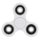 Tom's Fidgets Omega Tri-Spinner Fidget Toy, White (Toy)