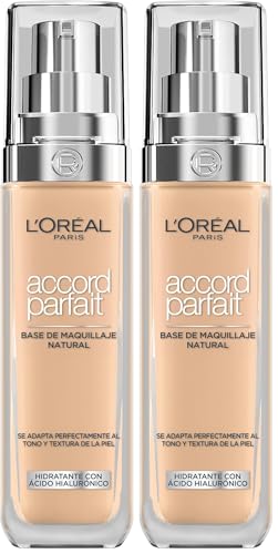 L'Oréal Paris - Flüssige Foundation – Feuchtigkeit 24 Stunden – Formel mit Hyaluronsäure – alle Hauttypen – Farbton: Goldbeige (3.D) – Perfect Match –