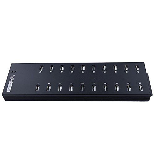 UHPPOTE Industrial Grade 20 Port USB2.0 Hub Charger Data Sync And Charging Station