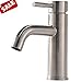 Shaco Commercial Stainless Steel Vanity Single Handle Bathroom Faucet ,Brushed Nickel Bathroom Sink Faucets