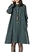 Mordenmiss Women's Cotton Linen Full Front Buttons Jacket Outfit with Pockets