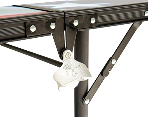 image for 8' Folding Beer Pong Table with Bottle Opener, Ball Rack and 6 Pong Ba