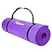 REEHUT 1/2-Inch Extra Thick High Density NBR Exercise Yoga Mat for Pilates, Fitness & Workout w/Carrying Strap (Purple)thumb 1