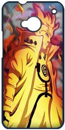 MeowStore Japanese Cartoon Naruto Cool Naruto Uzumaki Fire Chakra Phone Case For HTC ONE M7 Black