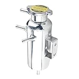 Dewhel Universal Polished Chrome Aluminum JDM Air Catch Cooler Radiator Breather Tank Engine Coolant Can For Honda Acura BRZ Scion Hyundai Toyota Mitsubishi Nissan Infiniti Lexus Volkswagen etc