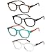 Gamma Ray Reading Glasses - 4 Pairs Flex Round Readers for Women and Men - 2.00