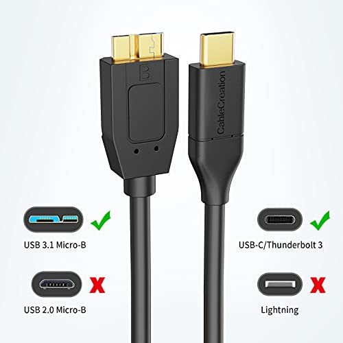 CableCreation USB C Hard Drive Cable 4FT, USB 3.1 C to Micro B Cable