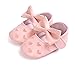 Itaar Baby Girl Moccasins Bow PU Leather Heart Embroidered Soft Soled Shoes for Infants Toddlers