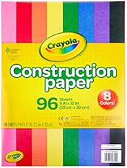Construction Paper, School Supplies, 96 ct Assorted Colors, 9&qu