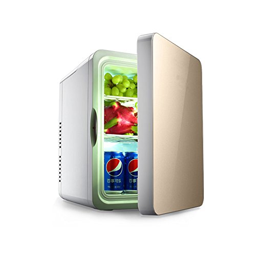 Click Here to See More Images YQQ Portable Cold Box 22L Small Refrigerator Travel Refrigerator Car Refrigeration Mini Fridge Mononuclear Refrigeration Household Dorm Room (Color : Gold)