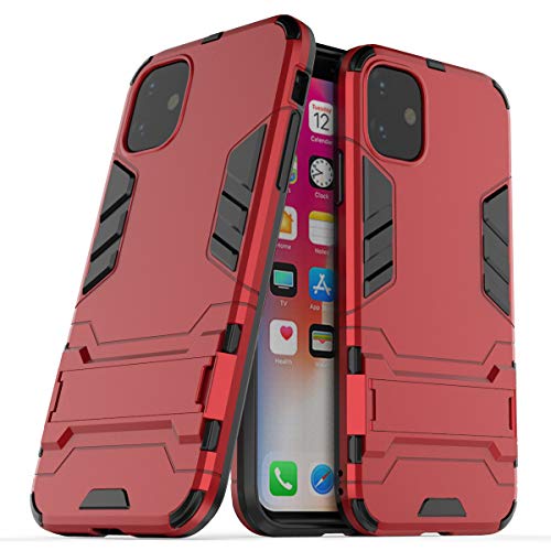 Cocomii Iron Man Armor iPhone 11 Case, Slim Thin Matte Vertical & Horizontal Kickstand Reforzado Drop Protection Fashion Phone Case Bumper Cover Compatible con Apple iPhone 11 6.1" (Red)