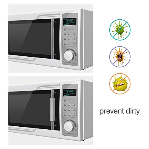 OUGAR8 Microwave Door Handle Covers,Keep Your Kitchen Appliance Clean from Smudges, Fingertips,Drips&Food Stains,Perfect for Oven(6" L3.5W, Gray)