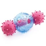 Interactive Dog Toys by FurryFido, Durable dog toys and treat dispensing for Dogs/Cats/ and Pigs Funny Dog Puzzle and Dog Toys for Boredom and Thinking (Barbell)