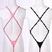 Men's One-Piece High Cut Sissy Pouch G String Underwear Freestyle Wrestling Singlet Lingerie See Through Leotard Bodysuit Jumpsuit Work Out Swimsuit Gym Fitness Briefs Swimwear Thongs Nightwear Black