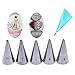 gootrades 7 Pcs-Set Cake Decorating Tips (5 Writing Tube,1 Coupler,1 Silicone Pastry Bag) primary