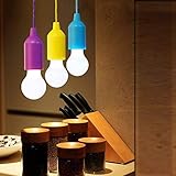 HUAXIE LED Pull Cord Tent Light, Portable Hanging Camping Lantern Indoor Outdoor for Home Decorations LED Lights