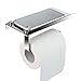 Toilet Paper Holder,Bathroom Tissue Roll Hanger CrazySound Wall Mount Paper Towel Hooks/Dispenser/Storage/Organizer/Tower/Stand/Rack for Hanging, Organization with Phone Shelf