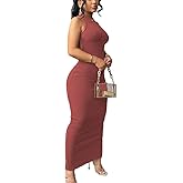 Nimsruc Women Summer Sexy Bodycon Maxi Dress Casual Long Dresses
