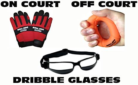 Ball Hog Gloves (Ball Handling Hand Grip Strengthener & Dribble Glasses