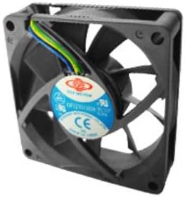 Top Motor DF127015BH-PWMG 70x70x15mm 12 Volt 2 Ball Bearing 5000 rpm 0.48 amp 5.76 watts 39.31 cfm 6.02 mm/H2O 39.80 dBA 4 wires PWM function Cooling Fan