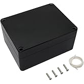LeMotech Project Box ABS Plastic IP65 Waterproof Dustproof Electrical Junction Box Outdoor Enclosure for Electronics Black 4.