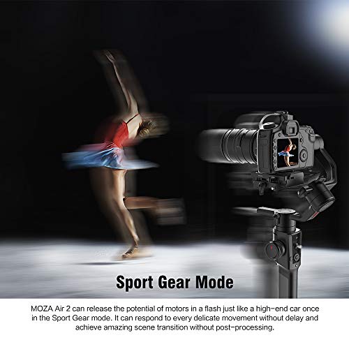 MOZA Air 2 with Hard Protection Case, 3 Axis Handheld Gimbal Stabilizer, 9lbs Payload, 16-Hour Long Working Time, OLED Display, 4 Axis 8 Follow Modes for DSLRs Mirrorless and Pocket Cinema Cameras