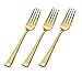 Adorn Plastic Gold cutlery 25 Servings Set | Includes 50 Gold forks, 25 Gold spoons, 25 Gold knives | 100 Count