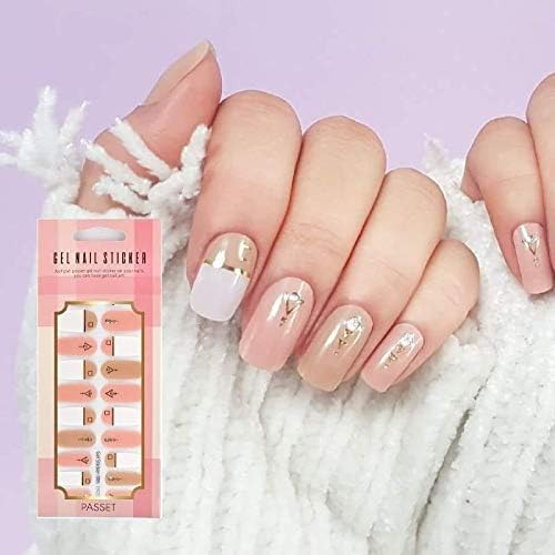 Passet Gel Nail Sticker & Water Tattoo, Nail Care Sticker(006) - 22 nail strips to use in one packet. Come with nail filer MADE IN KOREA, VERY HIGH QUALITY